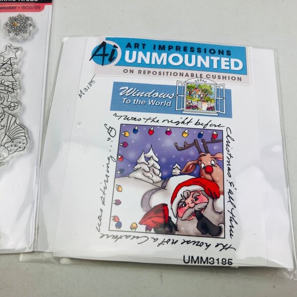 Art Impressions Christmas Ugly Sweater, Window To The World Stamp Die Set of 3 - Picture 3 of 3